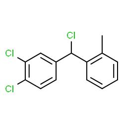 ChemSpider 2D Image | 1,2-Dichloro-4-[chloro(2-methylphenyl)methyl]benzene | C14H11Cl3