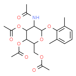 ChemSpider 2D Image | 2,6-Dimethylphenyl 2-acetamido-3,4,6-tri-O-acetyl-2-deoxyhexopyranoside | C22H29NO9