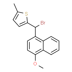 ChemSpider 2D Image | 2-[Bromo(4-methoxy-1-naphthyl)methyl]-5-methylthiophene | C17H15BrOS