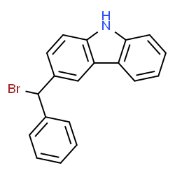 ChemSpider 2D Image | 3-[Bromo(phenyl)methyl]-9H-carbazole | C19H14BrN
