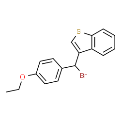 ChemSpider 2D Image | 3-[Bromo(4-ethoxyphenyl)methyl]-1-benzothiophene | C17H15BrOS
