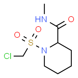 ChemSpider 2D Image | 1-[(Chloromethyl)sulfonyl]-N-methyl-2-piperidinecarboxamide | C8H15ClN2O3S