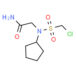 ChemSpider 2D Image | N~2~-[(Chloromethyl)sulfonyl]-N~2~-cyclopentylglycinamide | C8H15ClN2O3S