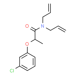 ChemSpider 2D Image | N,N-Diallyl-2-(3-chlorophenoxy)propanamide | C15H18ClNO2