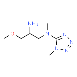 ChemSpider 2D Image | 3-Methoxy-N~1~-methyl-N~1~-(1-methyl-1H-tetrazol-5-yl)-1,2-propanediamine | C7H16N6O