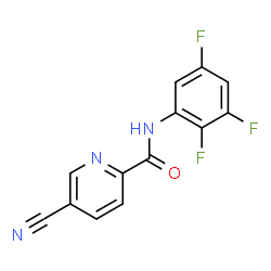 ChemSpider 2D Image | 5-Cyano-N-(2,3,5-trifluorophenyl)-2-pyridinecarboxamide | C13H6F3N3O