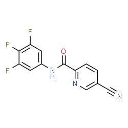 ChemSpider 2D Image | 5-Cyano-N-(3,4,5-trifluorophenyl)-2-pyridinecarboxamide | C13H6F3N3O