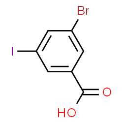 ChemSpider 2D Image | 3-Bromo-5-iodobenzoic acid | C7H4BrIO2