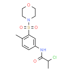 ChemSpider 2D Image | 2-Chloro-N-[4-methyl-3-(4-morpholinylsulfonyl)phenyl]propanamide | C14H19ClN2O4S