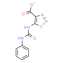 ChemSpider 2D Image | 5-[(Phenylcarbamoyl)amino]-1,2,3-thiadiazole-4-carboxylate | C10H7N4O3S