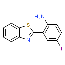 ChemSpider 2D Image | 2-(1,3-Benzothiazol-2-yl)-4-iodoaniline | C13H9IN2S