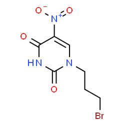 ChemSpider 2D Image | 1-(3-Bromopropyl)-5-nitro-2,4(1H,3H)-pyrimidinedione | C7H8BrN3O4