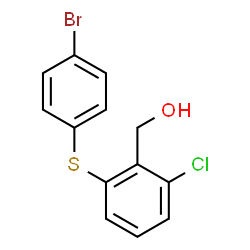 ChemSpider 2D Image | {2-[(4-Bromophenyl)sulfanyl]-6-chlorophenyl}methanol | C13H10BrClOS
