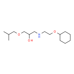 ChemSpider 2D Image | 1-{[2-(Cyclohexyloxy)ethyl]amino}-3-isobutoxy-2-propanol | C15H31NO3