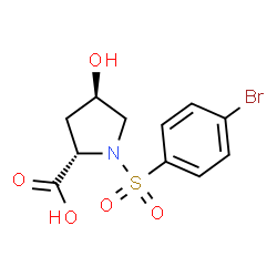 ChemSpider 2D Image | (4R)-1-[(4-Bromophenyl)sulfonyl]-4-hydroxy-L-proline | C11H12BrNO5S