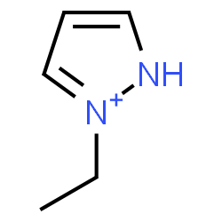 ChemSpider 2D Image | 2-Ethyl-1H-pyrazol-2-ium | C5H9N2