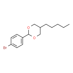 ChemSpider 2D Image | 2-(4-Bromophenyl)-5-pentyl-1,3-dioxane | C15H21BrO2