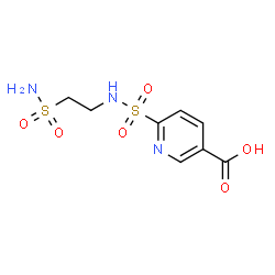 ChemSpider 2D Image | 6-[(2-Sulfamoylethyl)sulfamoyl]nicotinic acid | C8H11N3O6S2
