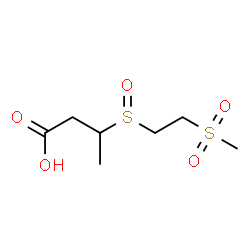 ChemSpider 2D Image | 3-{[2-(Methylsulfonyl)ethyl]sulfinyl}butanoic acid | C7H14O5S2