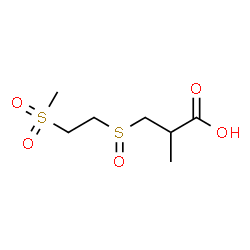 ChemSpider 2D Image | 2-Methyl-3-{[2-(methylsulfonyl)ethyl]sulfinyl}propanoic acid | C7H14O5S2