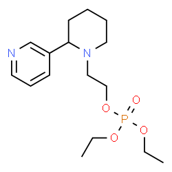 ChemSpider 2D Image | Diethyl 2-[2-(3-pyridinyl)-1-piperidinyl]ethyl phosphate | C16H27N2O4P