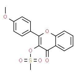 ChemSpider 2D Image | 2-(4-Methoxyphenyl)-4-oxo-4H-chromen-3-yl methanesulfonate | C17H14O6S