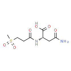 ChemSpider 2D Image | N~2~-[3-(Methylsulfonyl)propanoyl]-L-asparagine | C8H14N2O6S