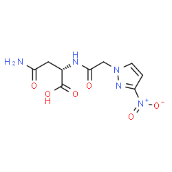 ChemSpider 2D Image | N~2~-[(3-Nitro-1H-pyrazol-1-yl)acetyl]-L-asparagine | C9H11N5O6