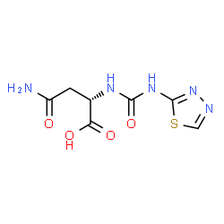 ChemSpider 2D Image | N~2~-(1,3,4-Thiadiazol-2-ylcarbamoyl)-L-asparagine | C7H9N5O4S