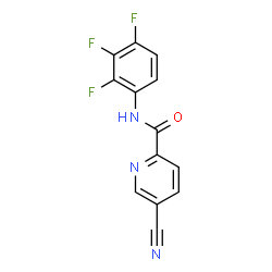 ChemSpider 2D Image | 5-Cyano-N-(2,3,4-trifluorophenyl)-2-pyridinecarboxamide | C13H6F3N3O