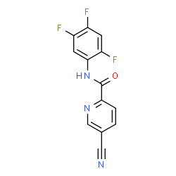 ChemSpider 2D Image | 5-Cyano-N-(2,4,5-trifluorophenyl)-2-pyridinecarboxamide | C13H6F3N3O