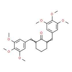 ChemSpider 2D Image | 2,6-Bis(3,4,5-trimethoxybenzylidene)cyclohexanone | C26H30O7