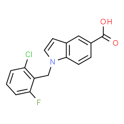 ChemSpider 2D Image | 1-(2-Chloro-6-fluorobenzyl)-1H-indole-5-carboxylic acid | C16H11ClFNO2