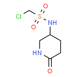 ChemSpider 2D Image | 1-Chloro-N-(6-oxo-3-piperidinyl)methanesulfonamide | C6H11ClN2O3S