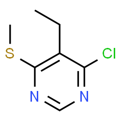 ChemSpider 2D Image | 4-Chloro-5-ethyl-6-(methylsulfanyl)pyrimidine | C7H9ClN2S