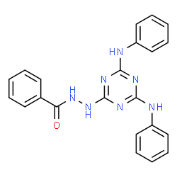ChemSpider 2D Image | N'-(4,6-Dianilino-1,3,5-triazin-2-yl)benzohydrazide | C22H19N7O