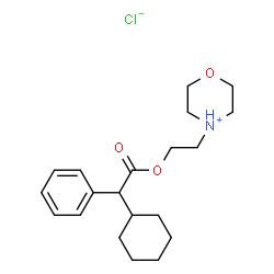 ChemSpider 2D Image | 4-{2-[2-Cyclohexyl(phenyl)acetoxy]ethyl}morpholin-4-ium chloride | C20H30ClNO3