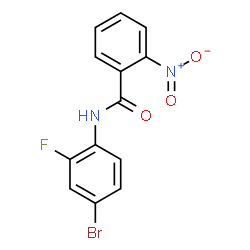 ChemSpider 2D Image | N-(4-Bromo-2-fluorophenyl)-2-nitrobenzamide | C13H8BrFN2O3