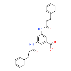 ChemSpider 2D Image | 3,5-Bis(cinnamoylamino)benzoate | C25H19N2O4