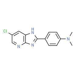ChemSpider 2D Image | 4-(6-Chloro-1H-imidazo[4,5-b]pyridin-2-yl)-N,N-dimethylaniline | C14H13ClN4