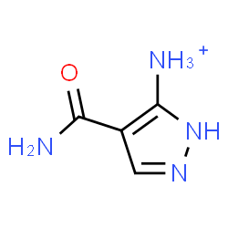 ChemSpider 2D Image | 4-Carbamoyl-1H-pyrazol-5-aminium | C4H7N4O