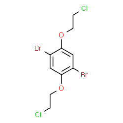 ChemSpider 2D Image | 1,4-Dibromo-2,5-bis(2-chloroethoxy)benzene | C10H10Br2Cl2O2