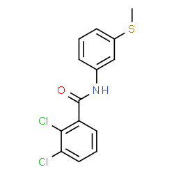 ChemSpider 2D Image | 2,3-Dichloro-N-[3-(methylsulfanyl)phenyl]benzamide | C14H11Cl2NOS