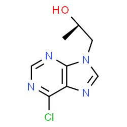 ChemSpider 2D Image | (R)-1-(6-chloro-9H-purin-9-yl)propan-2-ol | C8H9ClN4O
