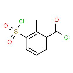 ChemSpider 2D Image | 3-(Chlorosulfonyl)-2-methylbenzoyl chloride | C8H6Cl2O3S