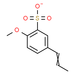 ChemSpider 2D Image | 2-Methoxy-5-(1-propen-1-yl)benzenesulfonate | C10H11O4S