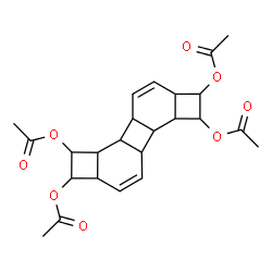 ChemSpider 2D Image | 1,2,2a,4a,4b,4c,5,6,6a,8a,8b,8c-Dodecahydrodicyclobuta[a,g]biphenylene-1,2,5,6-tetrayl tetraacetate | C24H28O8