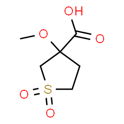 ChemSpider 2D Image | 3-methoxy-1,1-dioxo-1lambda6-thiolane-3-carboxylic acid | C6H10O5S