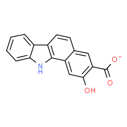 ChemSpider 2D Image | 2-Hydroxy-11H-benzo[a]carbazole-3-carboxylate | C17H10NO3
