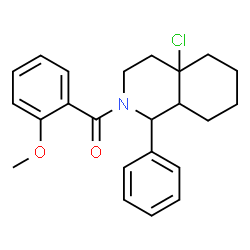 ChemSpider 2D Image | (4a-Chloro-1-phenyloctahydro-2(1H)-isoquinolinyl)(2-methoxyphenyl)methanone | C23H26ClNO2